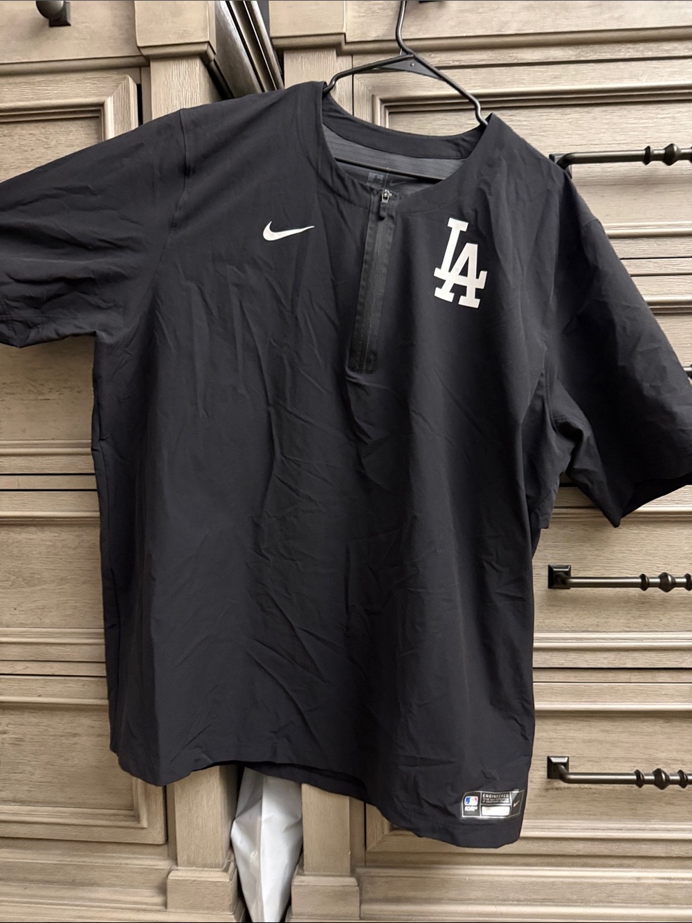 Nike Black LA Dodgers Short-Sleeve Pullover